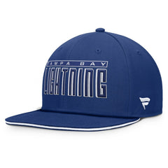 Tampa Bay Lightning Fanatics Fundamental Gino Stack Snapback Hat Blue