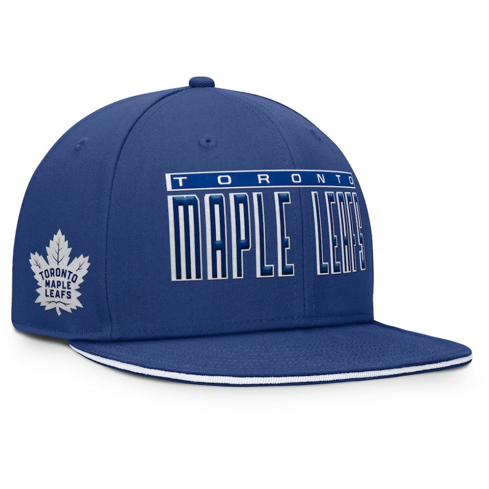 Toronto Maple Leafs Fanatics Fundamental Gino Stack Snapback Hat Blue