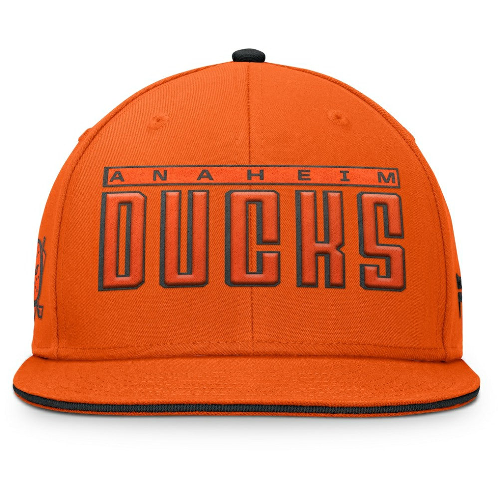 Anaheim Ducks Fanatics Fundamental Gino Stack Snapback Hat Black
