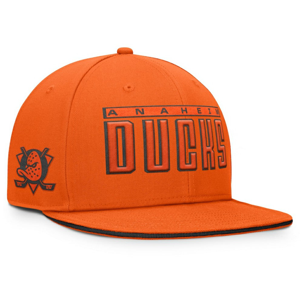 Anaheim Ducks Fanatics Fundamental Gino Stack Snapback Hat Black