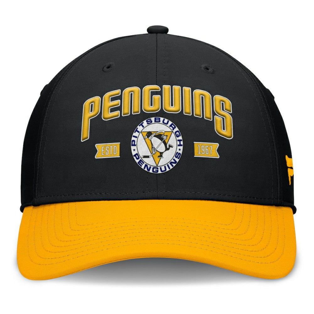 Pittsburgh Penguins Fanatics Heritage Captain Flex Hat Black/Gold