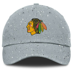 Chicago Blackhawks Fanatics Women's Heritage Snow Day Speckle Adjustable Hat Gray
