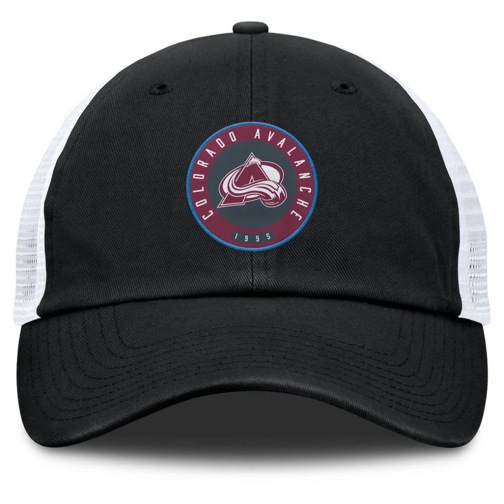 Colorado Avalanche Fanatics Averie Trucker Adjustable Hat Black/White