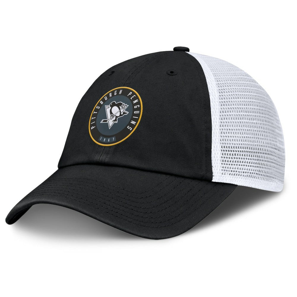 Pittsburgh Penguins Fanatics Averie Trucker Adjustable Hat Black/White