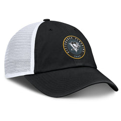 Pittsburgh Penguins Fanatics Averie Trucker Adjustable Hat Black/White
