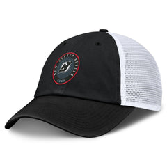 New Jersey Devils Fanatics Averie Trucker Adjustable Hat Black/White