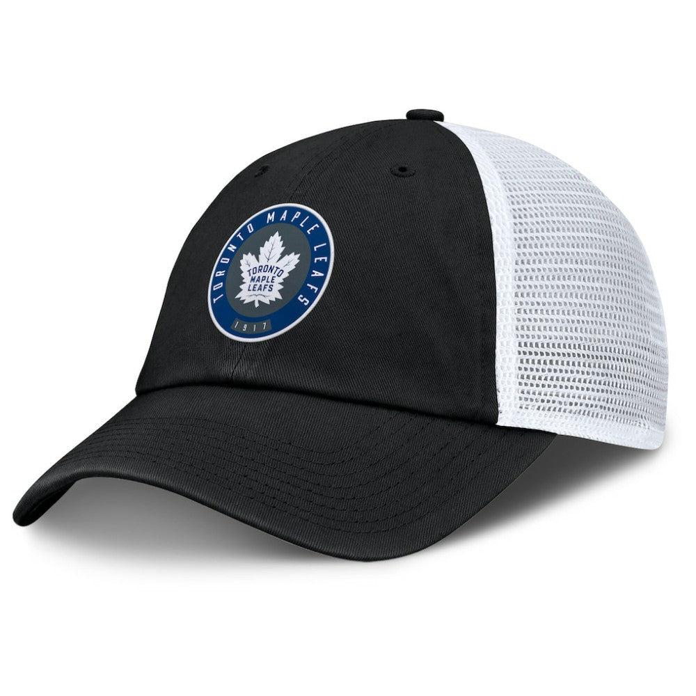 Toronto Maple Leafs Fanatics Averie Trucker Adjustable Hat Black/Gray