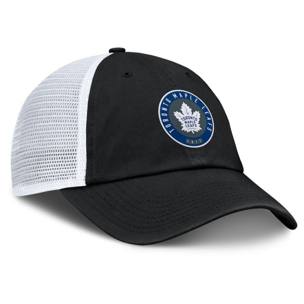 Toronto Maple Leafs Fanatics Averie Trucker Adjustable Hat Black/Gray
