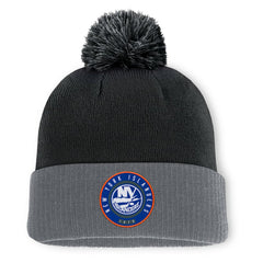 New York Islanders Fanatics Aspyn Cuffed Knit Hat with Pom Black