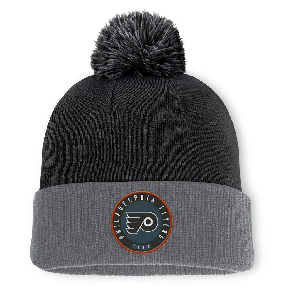 Philadelphia Flyers Fanatics Aspyn Cuffed Knit Hat with Pom Black
