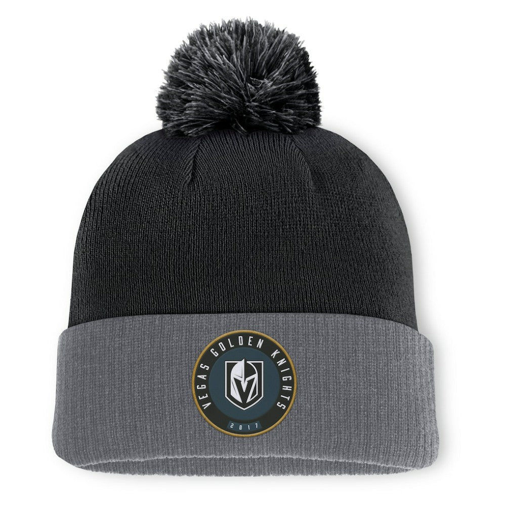 Vegas Golden Knights Fanatics Aspyn Cuffed Knit Hat with Pom Black