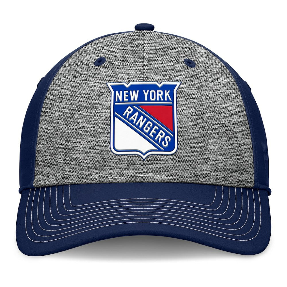 New York Rangers Fanatics Fundamental Top Shelf 2-Tone Flex Hat Gray/Navy
