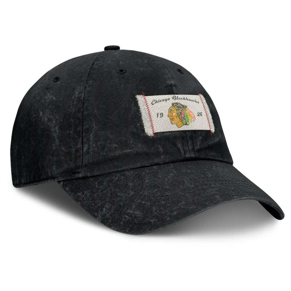 Chicago Blackhawks Fanatics Women's Heritage Away Game Adjustable Hat Black