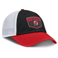 New Jersey Devils Fanatics Fundamental One-Time Trucker Adjustable Hat Black