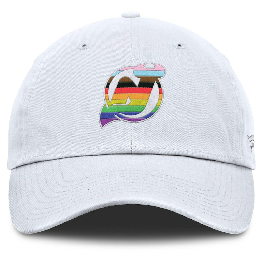 New Jersey Devils Fanatics PRIDE Adjustable Hat White