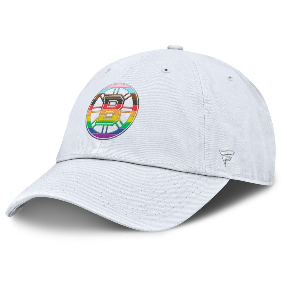 Boston Bruins Fanatics PRIDE Adjustable Hat White