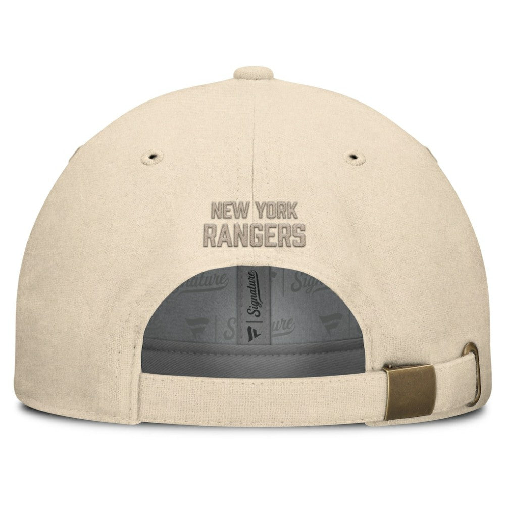 New York Rangers Fanatics Front Office Canvas Adjustable Hat Tan