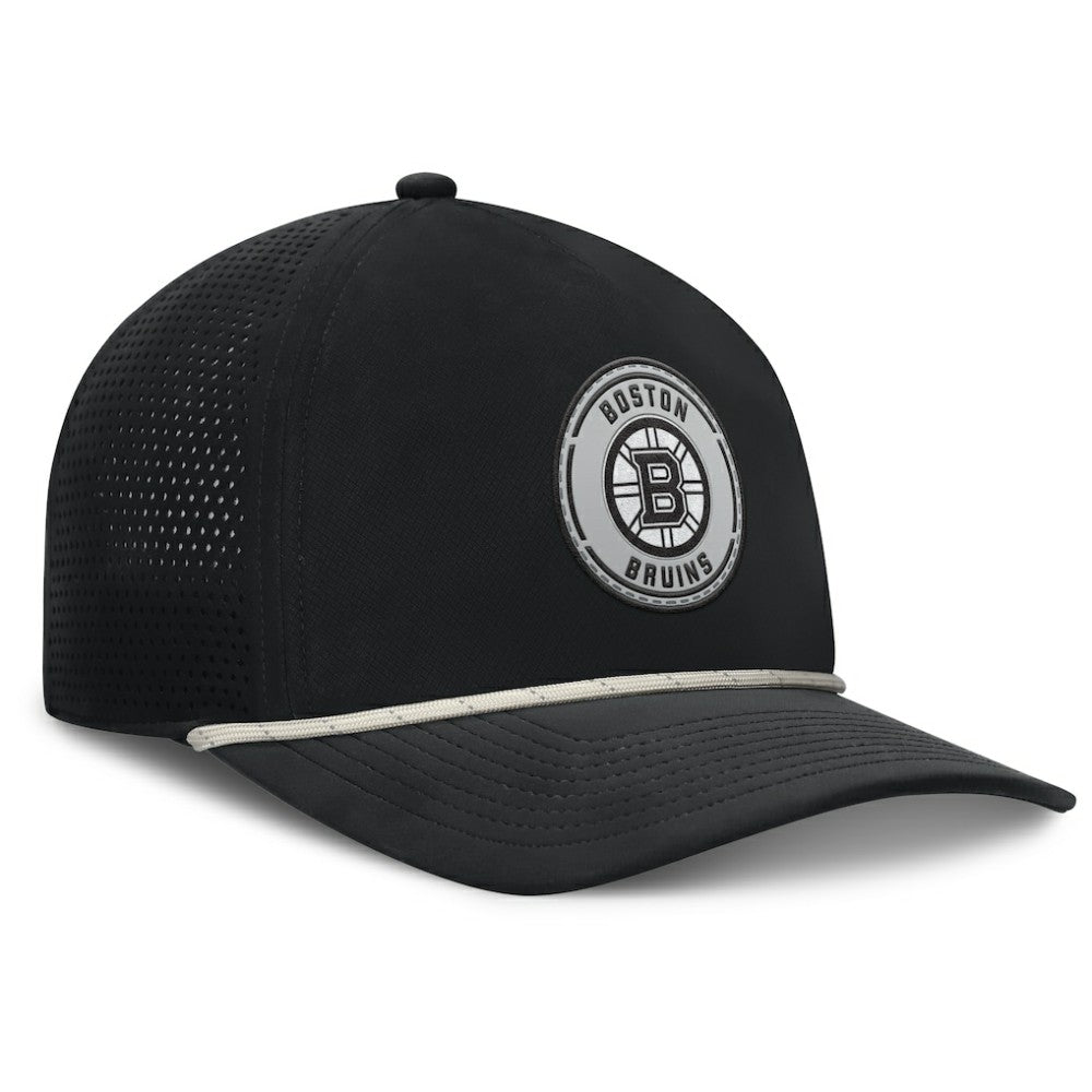 Boston Bruins Fanatics Front Office Performance A-Frame Adjustable Hat Black