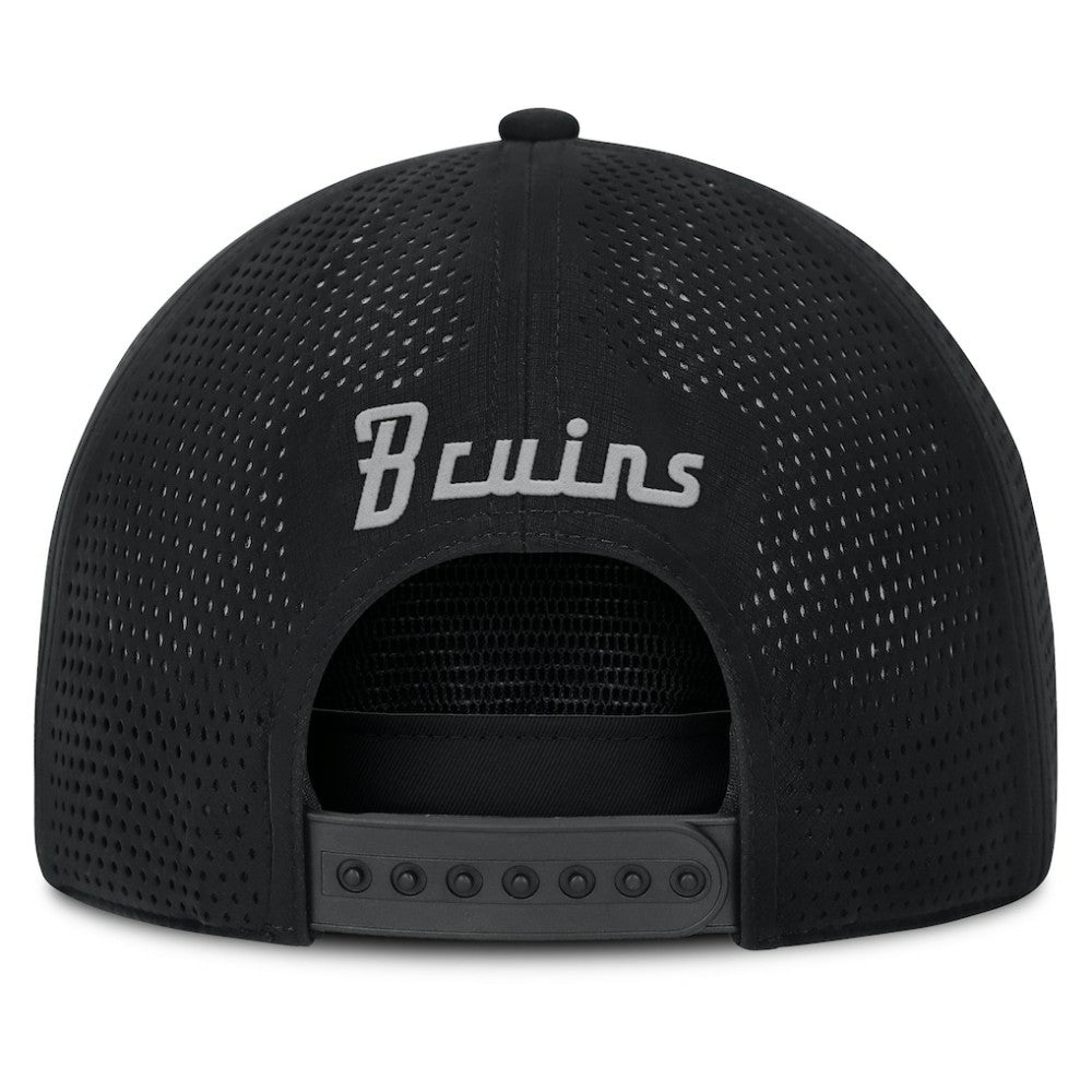 Boston Bruins Fanatics Front Office Performance A-Frame Adjustable Hat Black