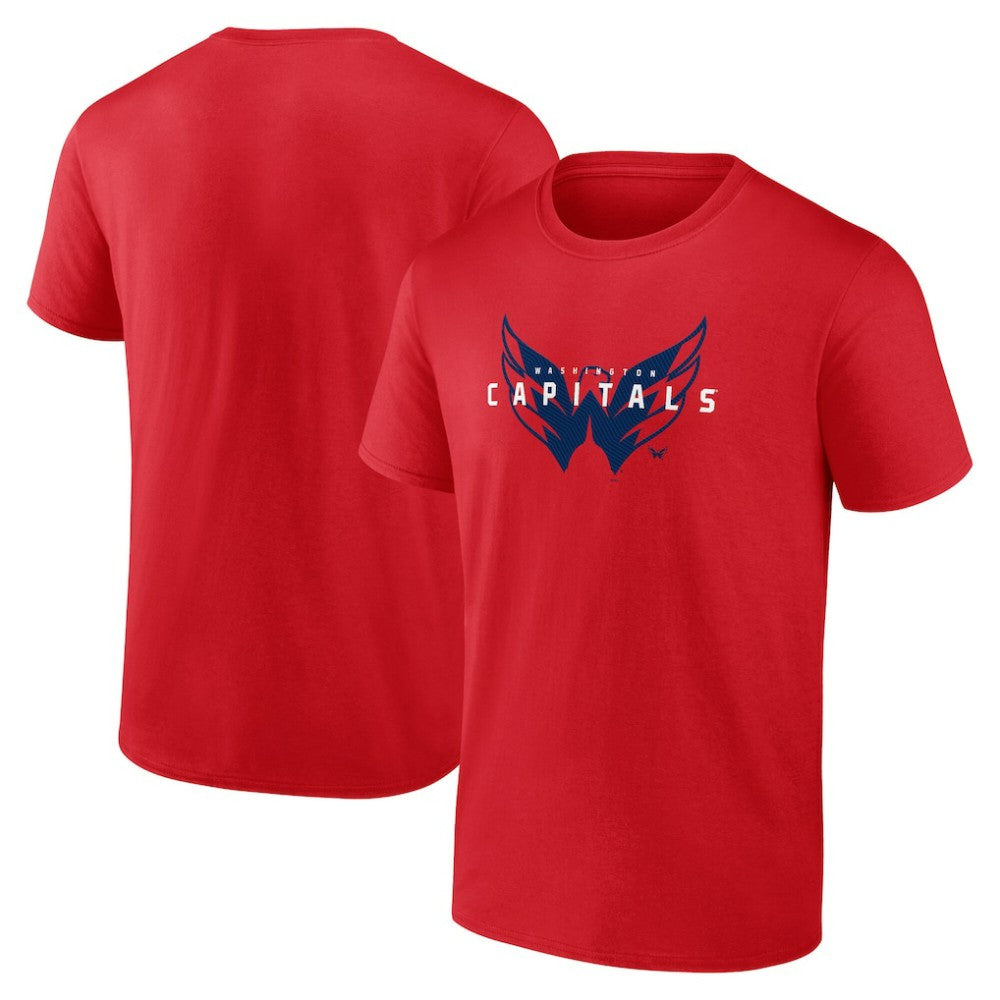 Washington Capitals Logo Athletic Coordinate T-Shirt Red