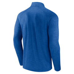 Toronto Maple Leafs Logo Athletic Head-to-Head Raglan Quarter-Zip Top Blue