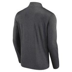 Vegas Golden Knights Logo Athletic Head-to-Head Raglan Quarter-Zip Top Heather Charcoal