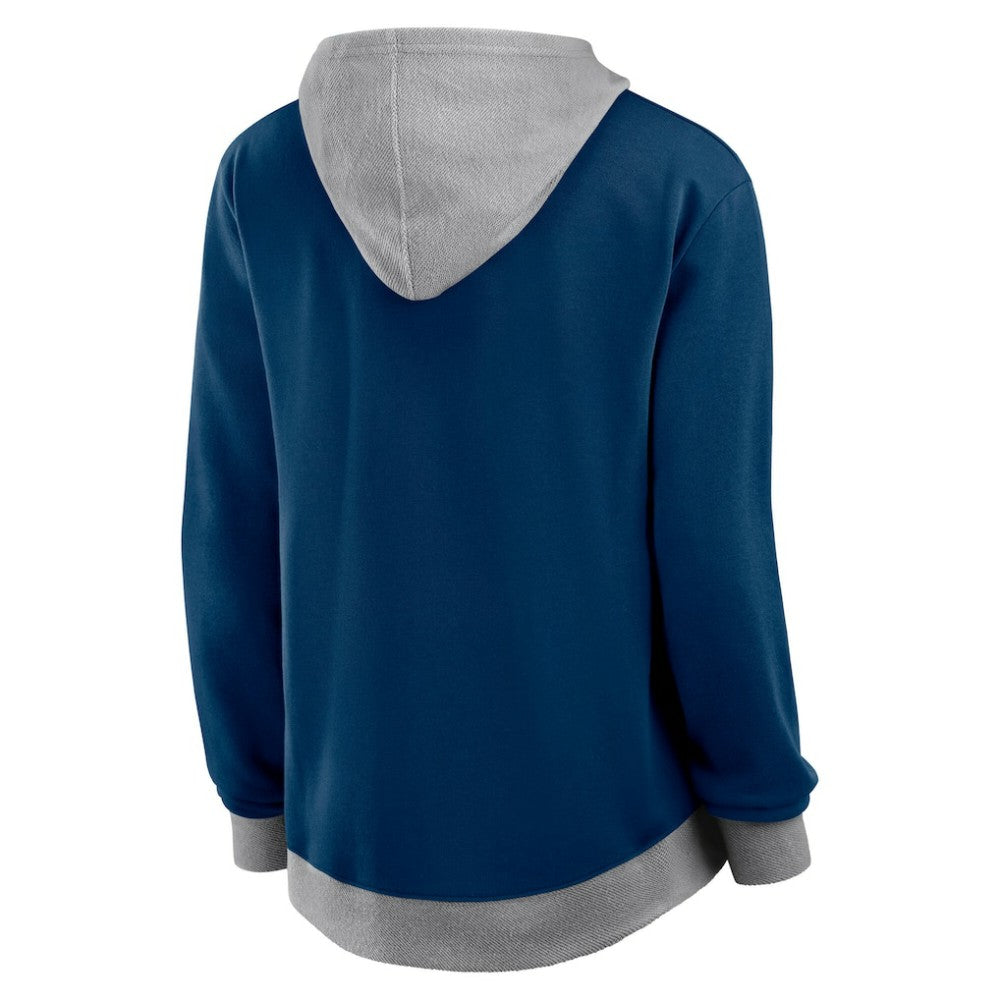 Seattle Kraken Logo Athletic Women's Hit It French Terry Full-Zip Hoodie Navy