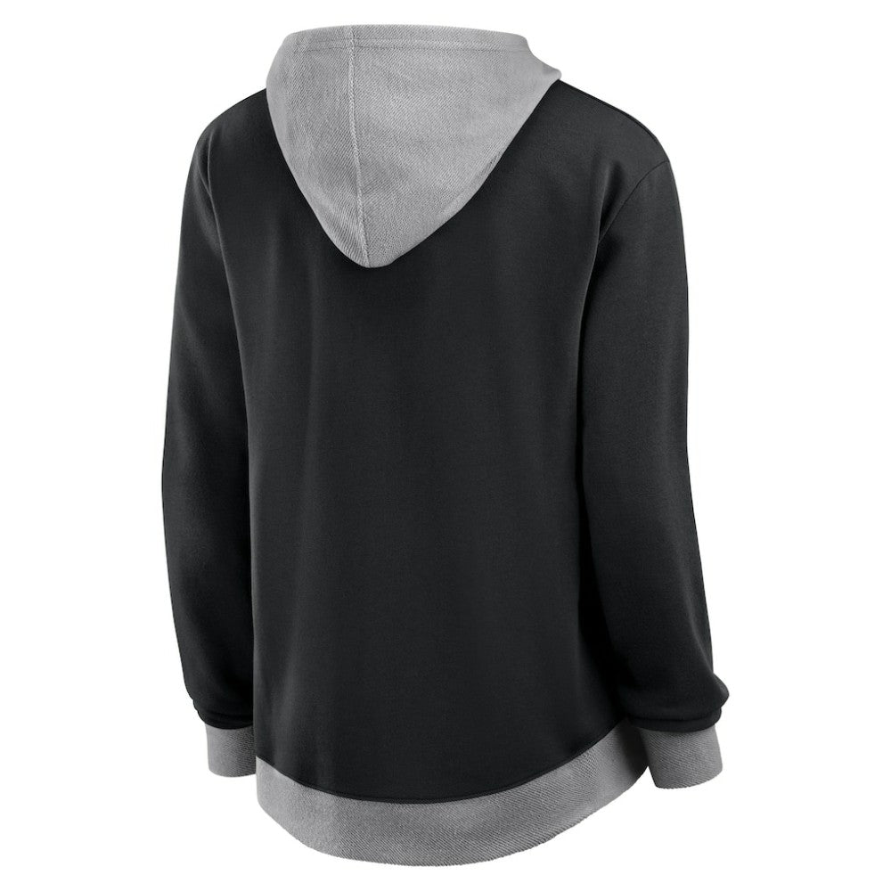 Boston Bruins Logo Athletic Women's Hit It French Terry Full-Zip Hoodie Black
