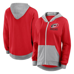 Carolina Hurricanes Logo Athletic Women's Hit It French Terry Full-Zip Hoodie Red