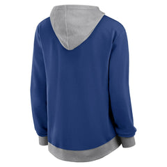 Toronto Maple Leafs Logo Athletic Women's Hit It French Terry Full-Zip Hoodie Blue