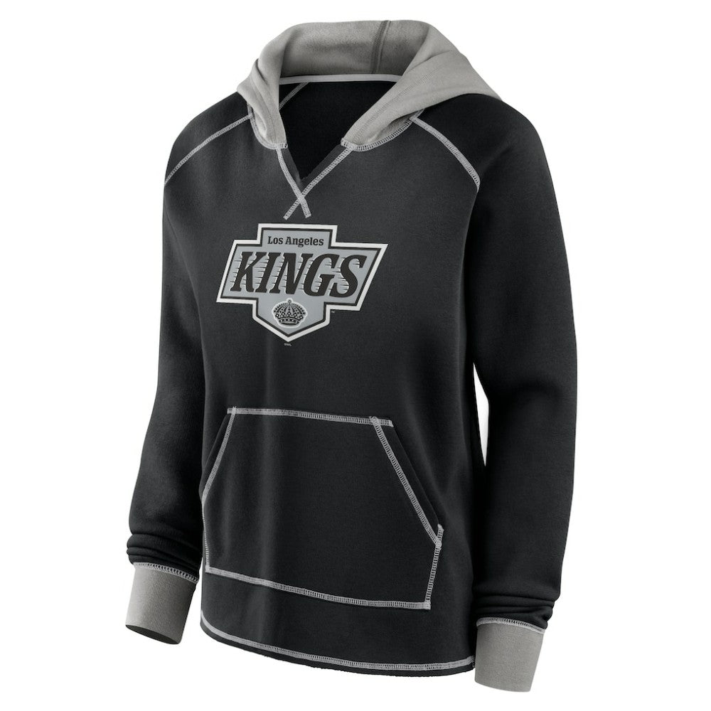 Los Angeles Kings Logo Athletic Women's Hit It French Terry Full-Zip Hoodie Black