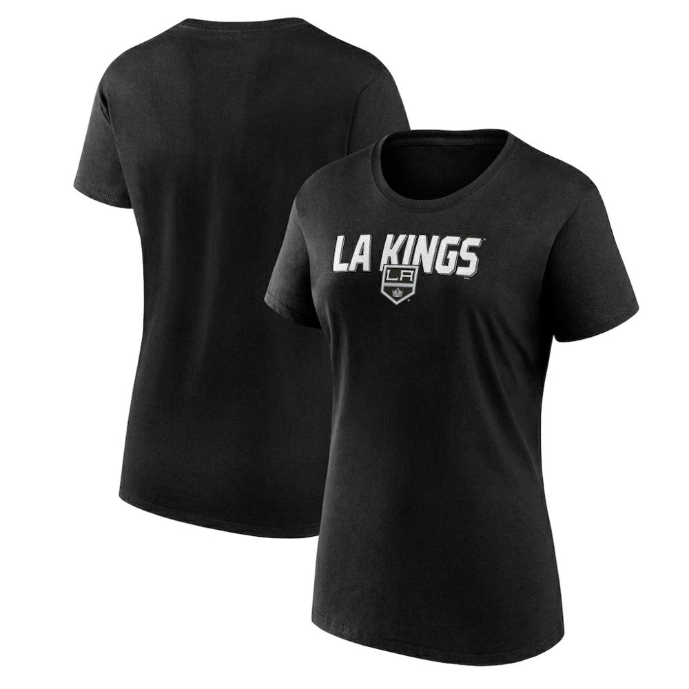 Los Angeles Kings Logo Athletic Women's Launch Scoop Neck T-Shirt Black