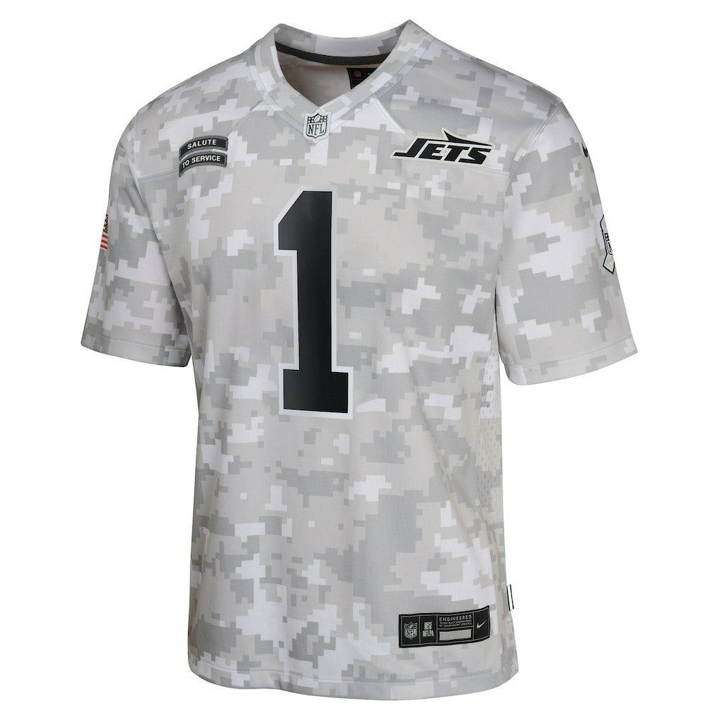 Sauce Gardner New York Jets Youth 2024 Salute to Service Game Jersey - Arctic Camo