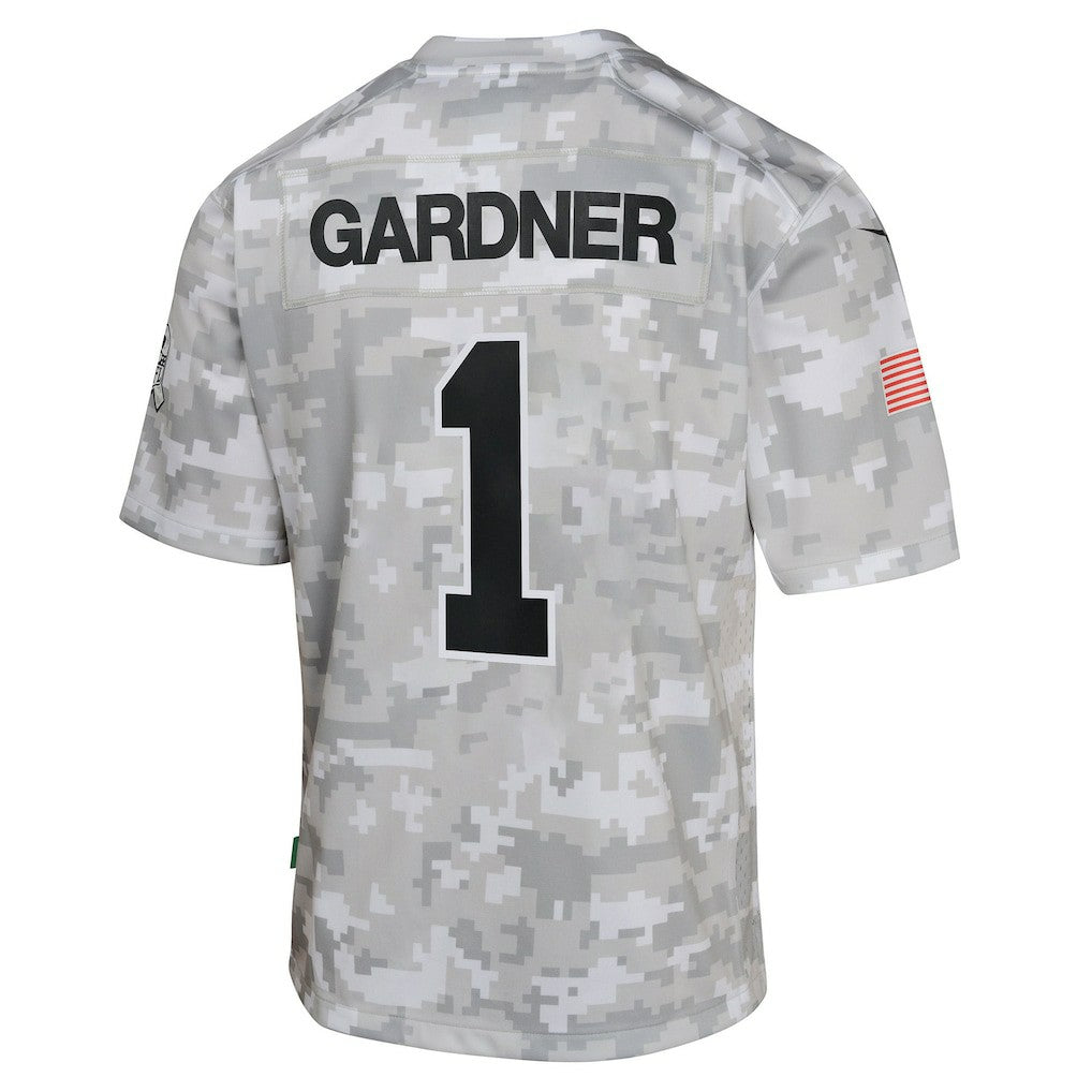 Sauce Gardner New York Jets Youth 2024 Salute to Service Game Jersey - Arctic Camo