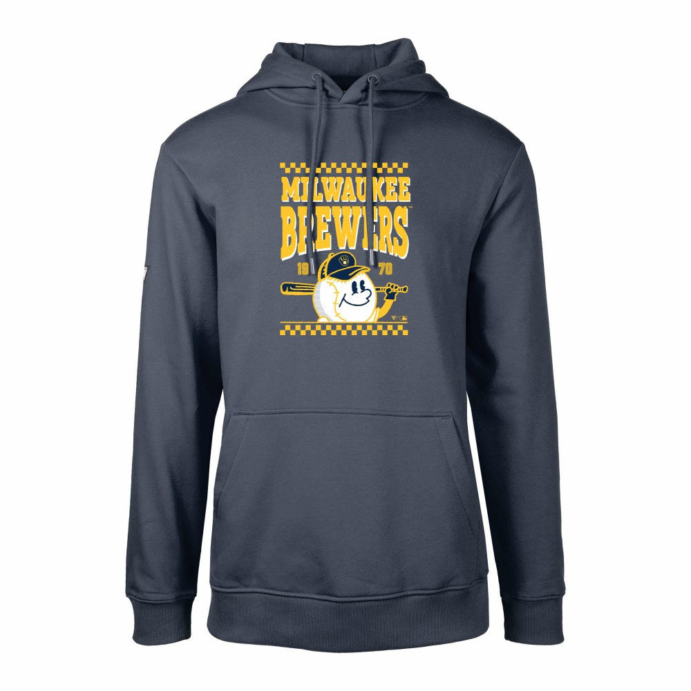 Milwaukee Brewers Levelwear  Podium Inaugural Pullover Hoodie Navy