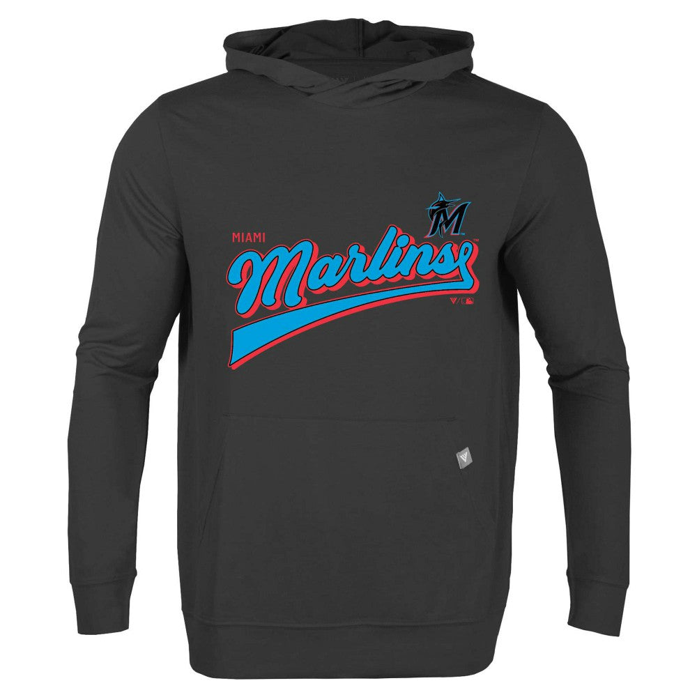 Miami Marlins Levelwear  Relay 2.0 Retro Pullover Hoodie Black
