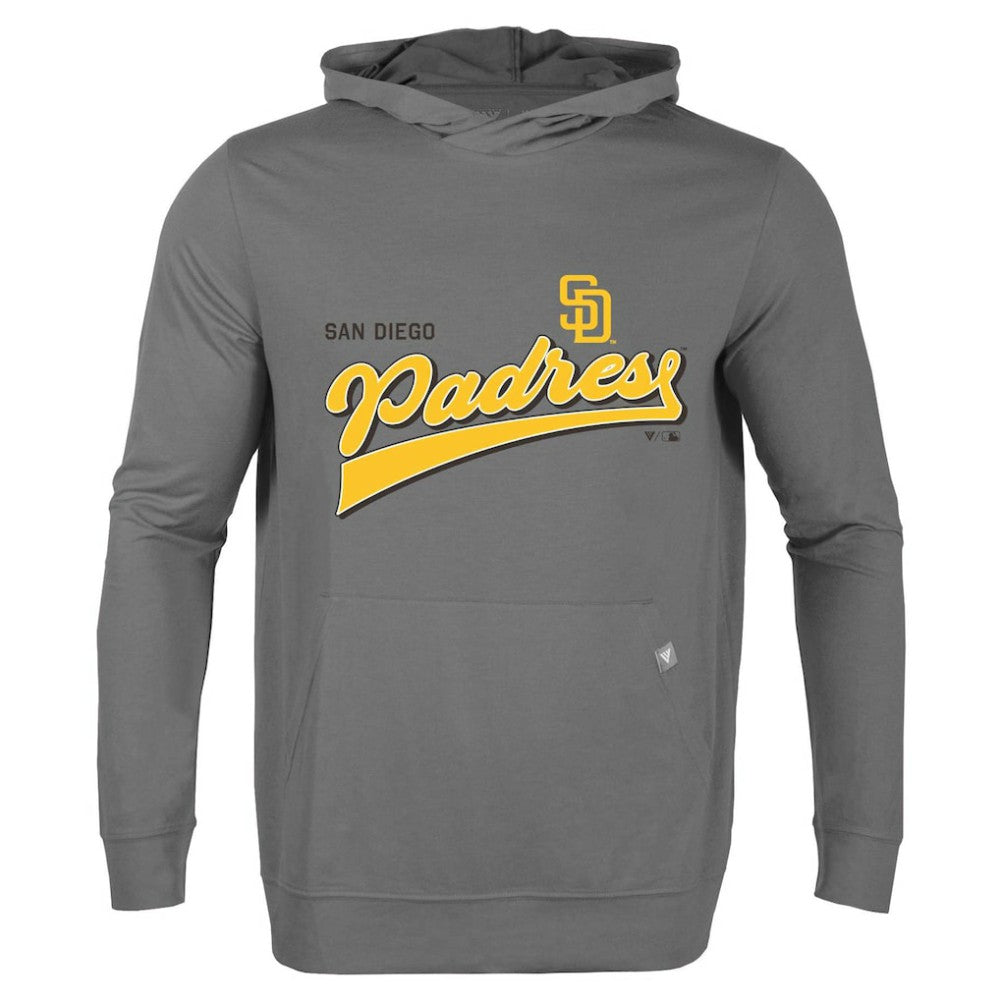 San Diego Padres Levelwear  Relay 2.0 Retro Pullover Hoodie Gray