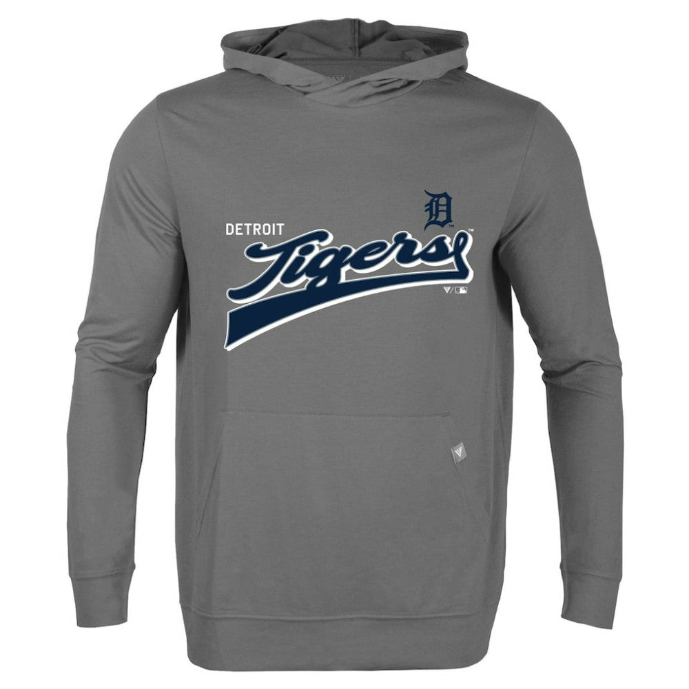 Detroit Tigers Levelwear  Relay 2.0 Retro Pullover Hoodie Gray