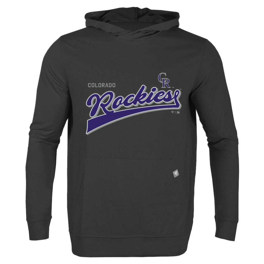Colorado Rockies Levelwear  Relay 2.0 Retro Pullover Hoodie Black