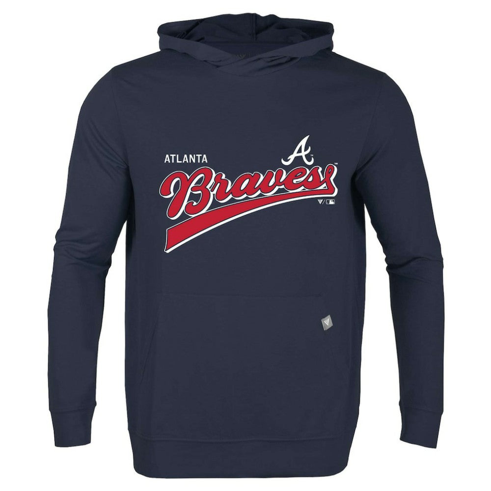 Atlanta Braves Levelwear  Relay 2.0 Retro Pullover Hoodie Navy