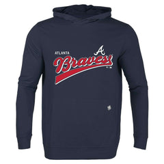 Atlanta Braves Levelwear  Relay 2.0 Retro Pullover Hoodie Navy