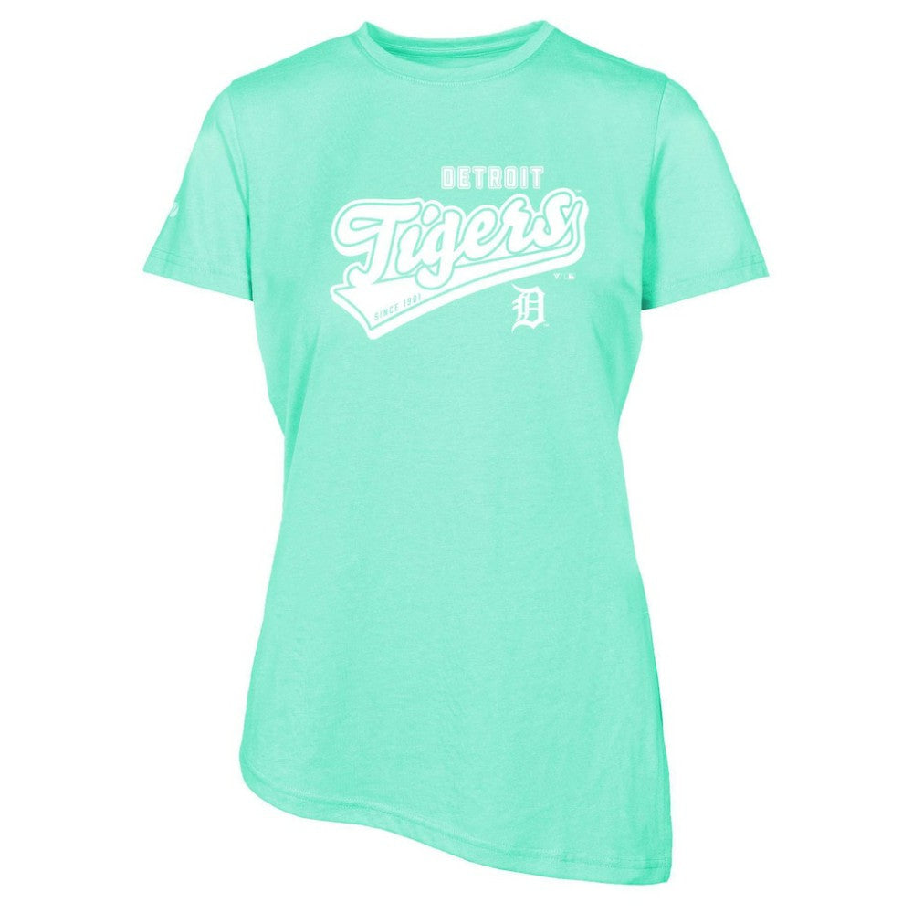 Detroit Tigers Levelwear Women's  Birch Sweep T-Shirt Mint