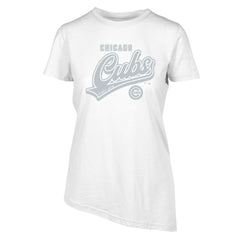 Chicago Cubs Levelwear Women's  Birch Sweep T-Shirt White
