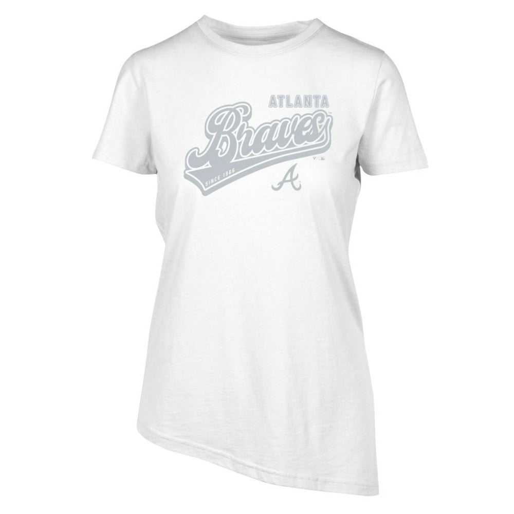 Atlanta Braves Levelwear Women's  Birch Sweep T-Shirt White