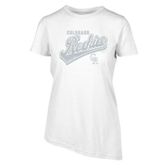 Colorado Rockies Levelwear Women's  Birch Sweep T-Shirt White