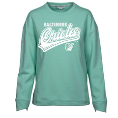 Baltimore Orioles Levelwear Women's  Fiona Sweep Pullover Sweatshirt Mint