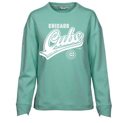 Chicago Cubs Levelwear Women's  Fiona Sweep Pullover Sweatshirt Mint
