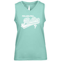 Philadelphia Phillies Levelwear Women's  Paisley Sweep V-Neck Tank Top Mint