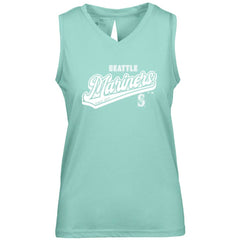 Seattle Mariners Levelwear Women's  Paisley Sweep V-Neck Tank Top Mint