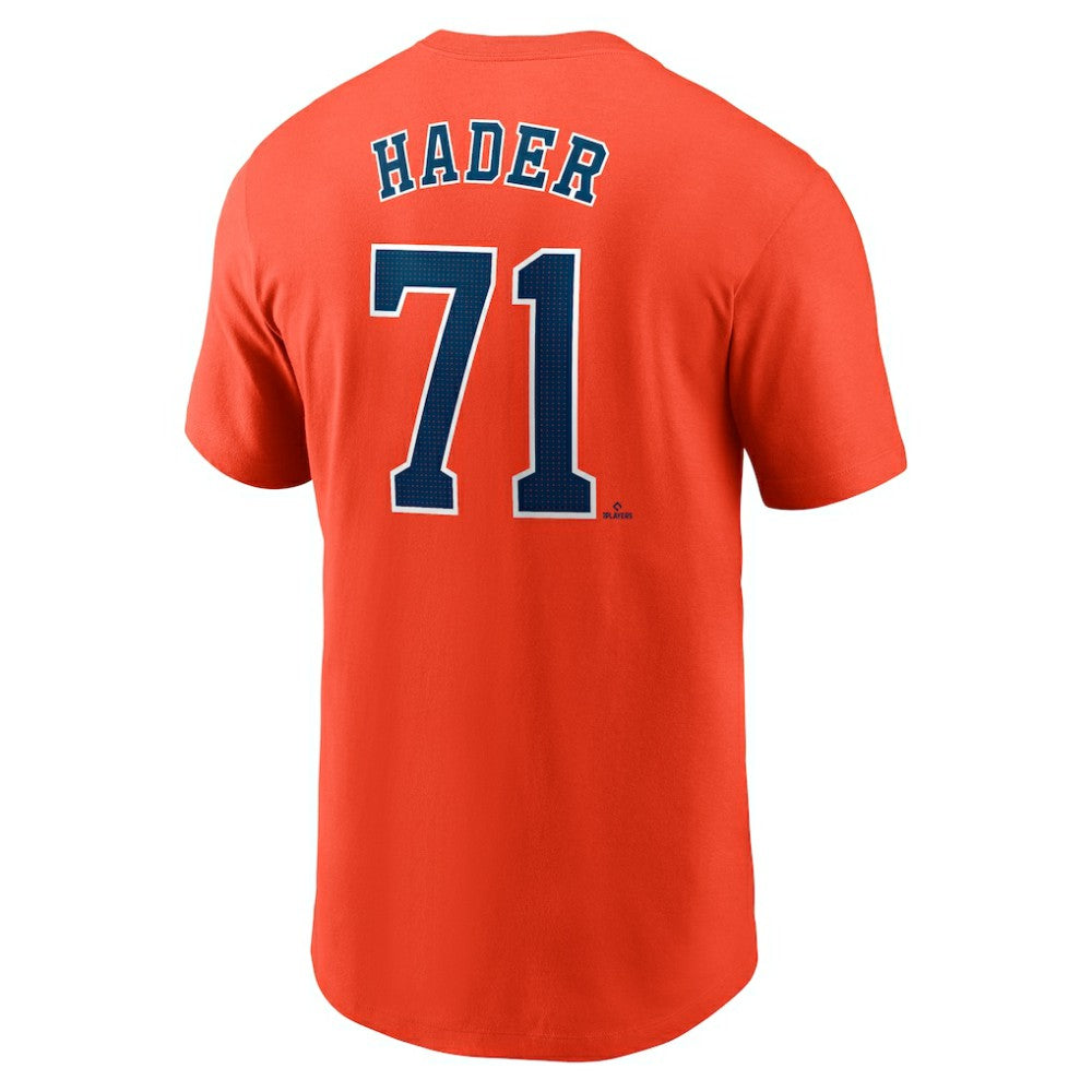 Josh Hader Houston Astros Fuse Name & Number T-Shirt Orange | Nike